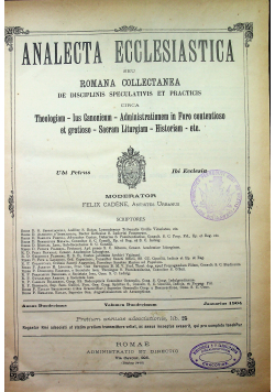 Analecta Ecclesiastica 1906 r