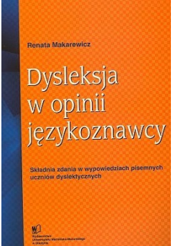 Dysleksja w opinii językoznawcy