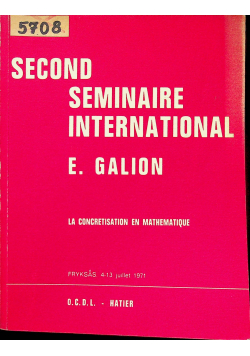 Second Seminaire International