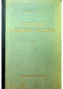 Historja literatury polskiej III 1925 r.