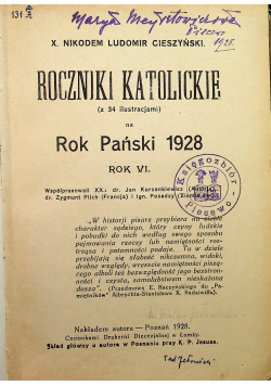 Roczniki katolickie 1928 r.