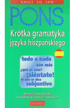 Krótka gramatyka języka hiszpańskiego