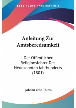 Anleitung Zur Amtsberedsamkeit