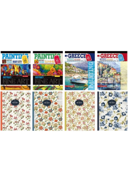 Zeszyt A4 w linie 48 kartek 16 sztuk mix