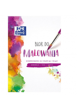 Blok do malowania A4/20K 120G biały (20szt) OXFORD