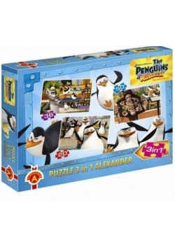 Puzzle 3w1 - Pingwiny z Madagaskaru serial ALEX