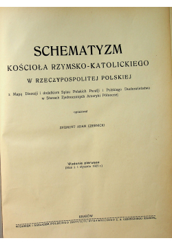 Schematyzm Kościoła Rzymsko Katolickiego w Rzeczypospolitej Polskiej 1925 r.