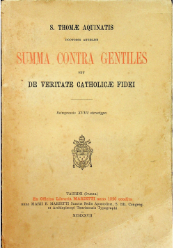 Summa Contra Gentiles 1924r
