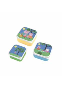 Lunch box 3szt Świnka Peppa