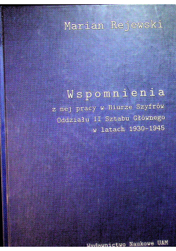 Wspomnienia z mej pracy w Biurze Szyfrów