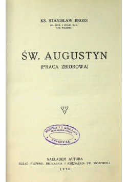 Św Augustyn 1930 r.
