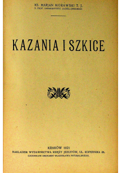 Kazania i szkice 1921r