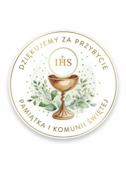Magnes z podziękowaniem dla gości - Komunia 1