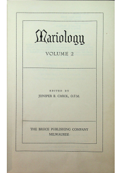 Mariology Vol 2