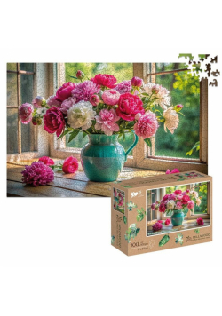 Puzzle 500 drewniane Kwitnące okno
