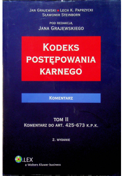 Kodeks postępowania karnego Komentarz tom II