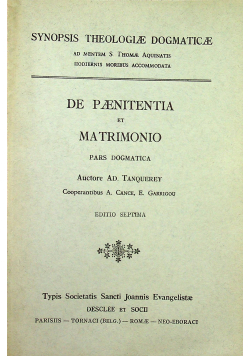 De Paenitentia et Matrimonio