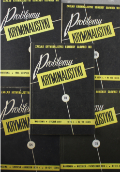 Problemy kryminalistyki 5 Numerów