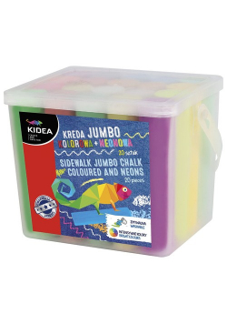 Kreda Jumbo kolorowa + neonowa 20 sztuk