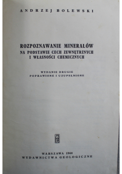 Rozpoznanie minerałów na podstawie cech zewnętrznych i własności chemicznych