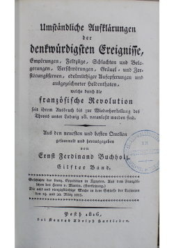Umftandliche Kuftlarungen der denfmurdigften Creignisse 1816 r.