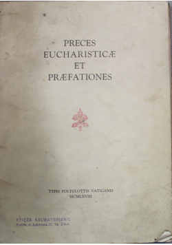 Preces Eucharisticae Et Praefationes