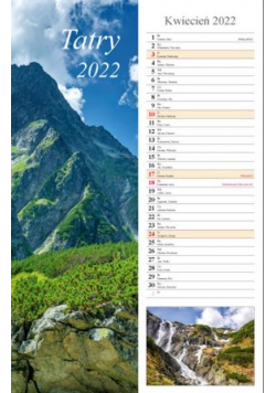 Kalendarz 2022 Ścienny paskowy Tatry RADWAN