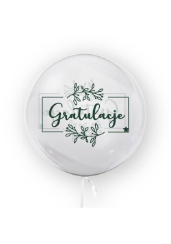 Balon 45cm Gratulacje zielony TUBAN