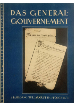 Das General Gouvernement Juli August 1941r