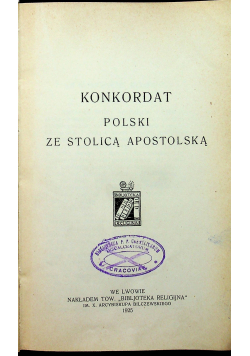 Konkordat Polski ze Stolicą Apostolską 1925 r.