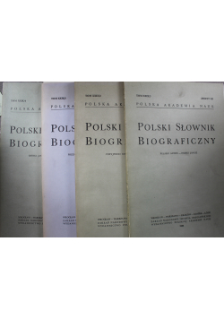Polski słownik biograficzny Tom XXIX 4 Zeszyty
