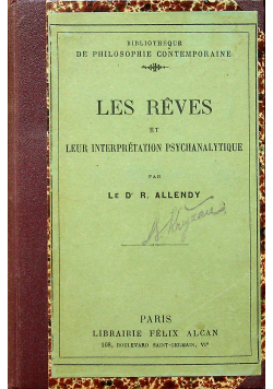 Les reves et leur interpretation psychanalytique 1926 r.