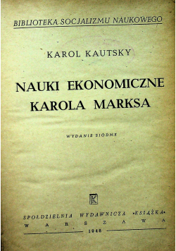 Nauki ekonomiczne Karola Marksa 1948 r.