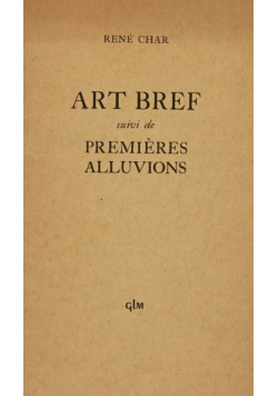 Art Bref suivi de Premiers Alluvions 1950 r