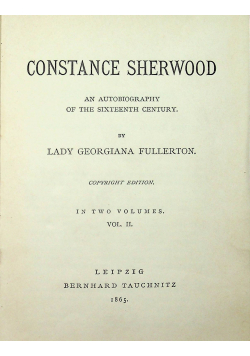Constance Sherwood /The rise of silas lapham  1865 r.