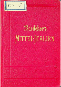 Beadekers Mittel Jtalien  1908 r