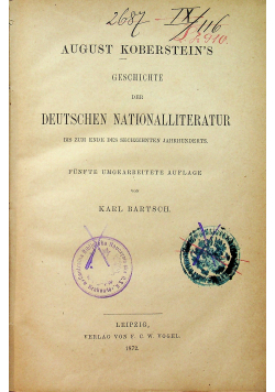 Grundriss der Geschichte der deutschen Nationallitteratur 1872r