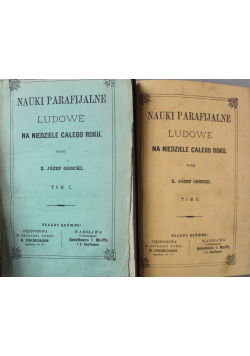 Nauki parafijalne ludowe Tom I i II 1881 r.