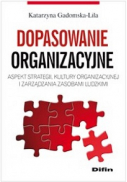 Dopasowanie organizacyjne Aspekt strategii kultury organizacyjnej i zarządzania zasobami ludzkimi