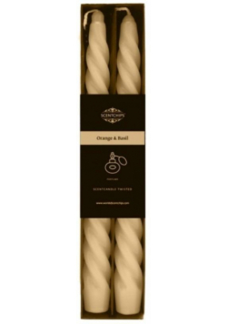 Świeca stołowa zakręcona Orange & Basil 2szt