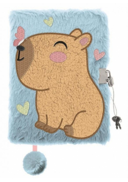 Pamiętnik A5/96K z kłódką Capybara