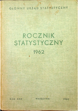 Rocznik statystyczny 1962