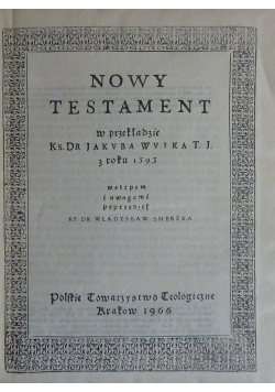 Nowy Testament reprint