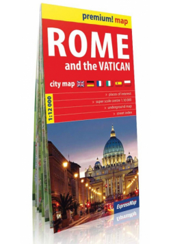 Rome and the Vatican city map 1:12 000