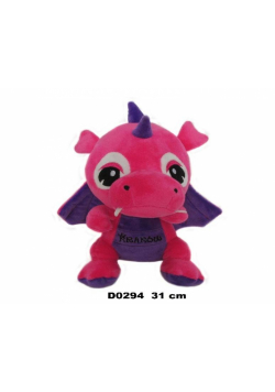 Smok "Kraków" fioletowy różowy 31cm