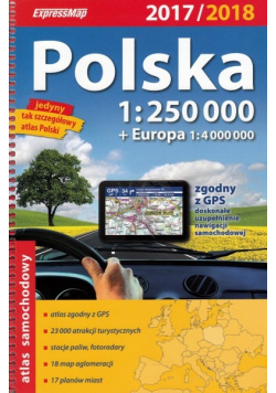 Polska atlas samochodowy  1 250 000