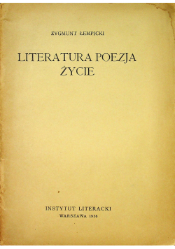 Literatura poezja życie 1936r