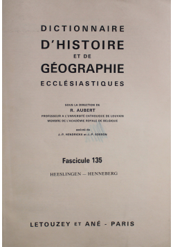 Dictionnaire D Histoire et de geographie ecclesiastiques 135