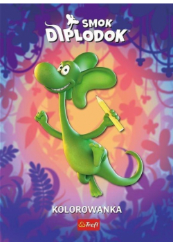 Smok Diplodok. Kolorowanka