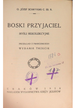 Boski Przyjaciel 1928 r.
